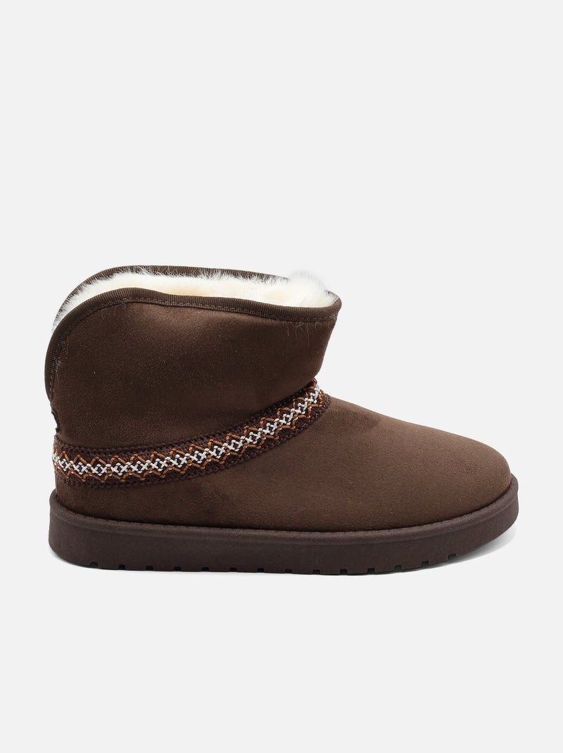 Bottines montantes - C M Marron - Kiabi