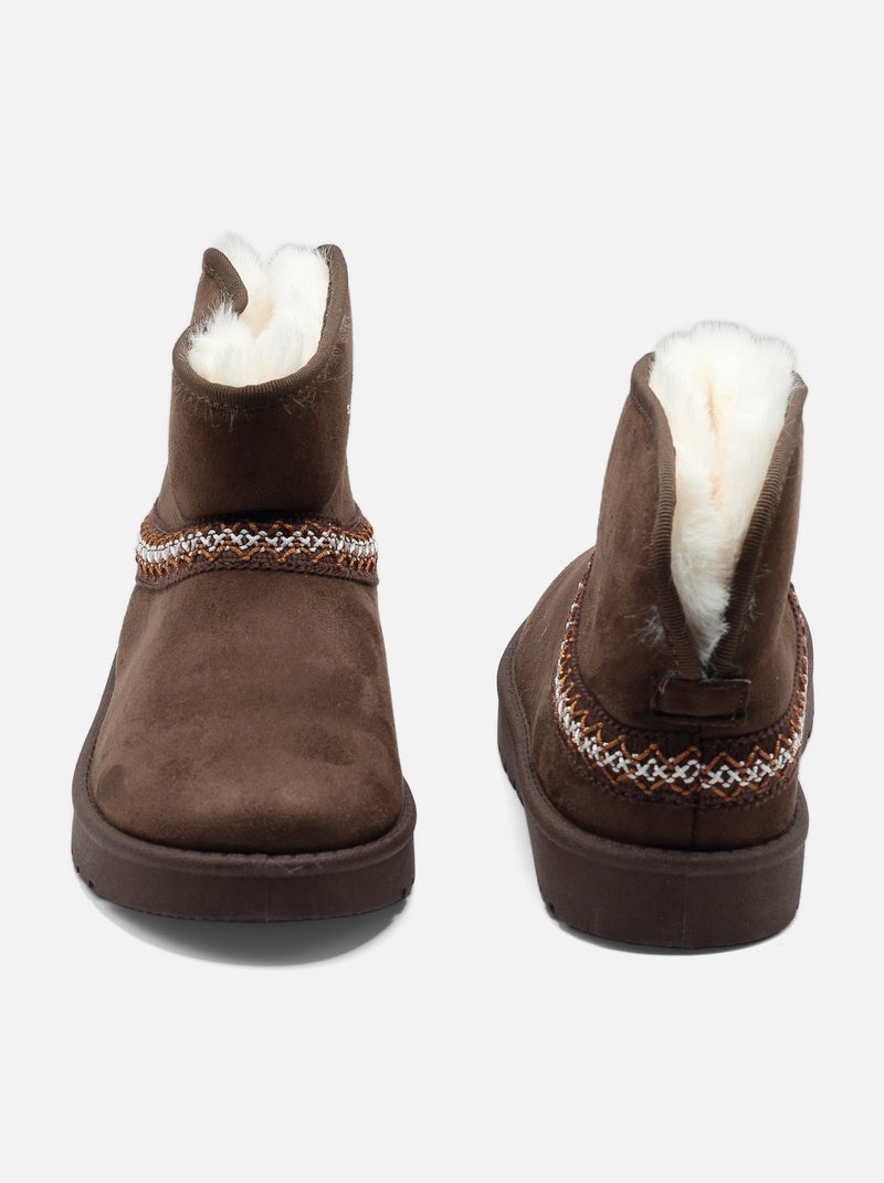 Bottines montantes - C M Marron - Kiabi