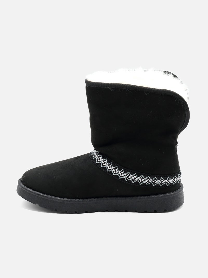 Bottines montantes - C M Noir - Kiabi