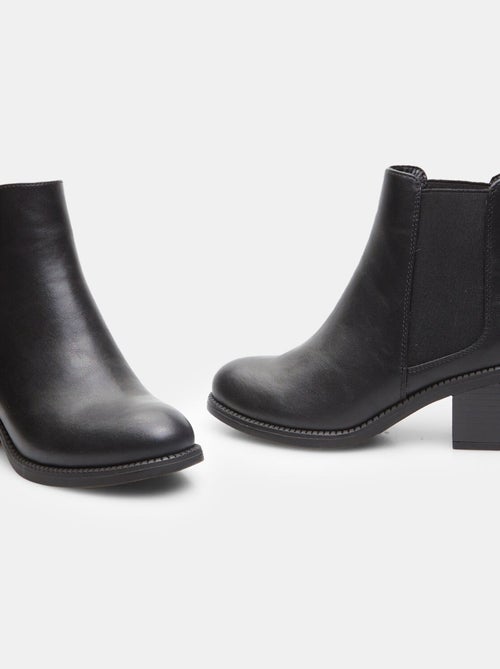 Bottines montantes avec large talon midi BATA - Kiabi