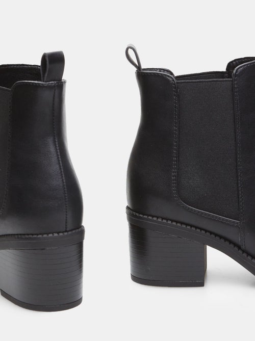 Bottines montantes avec large talon midi BATA - Kiabi