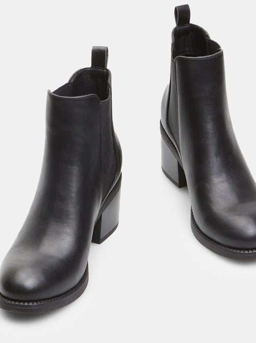 Bottines montantes avec large talon midi BATA - Kiabi