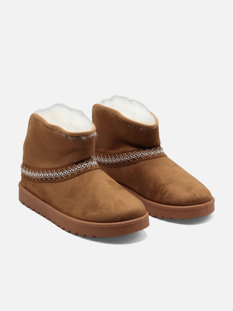 Bottines montantes Camel - Kiabi