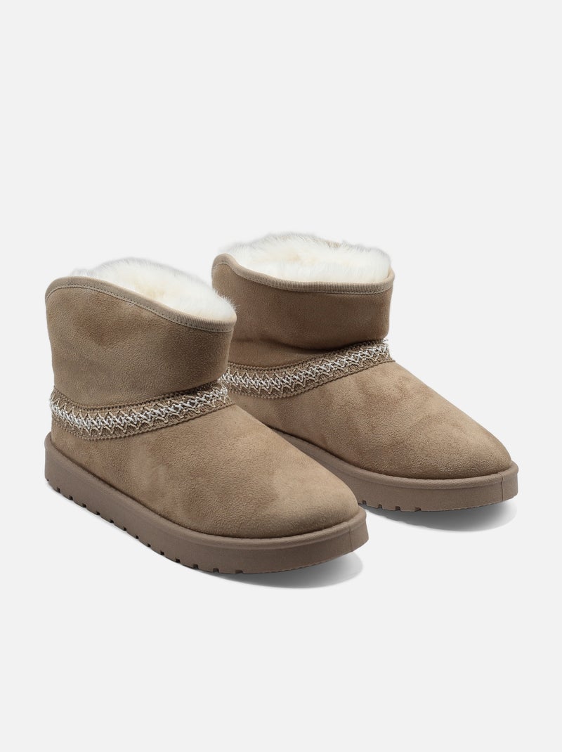 Bottines montantes Kaki - Kiabi