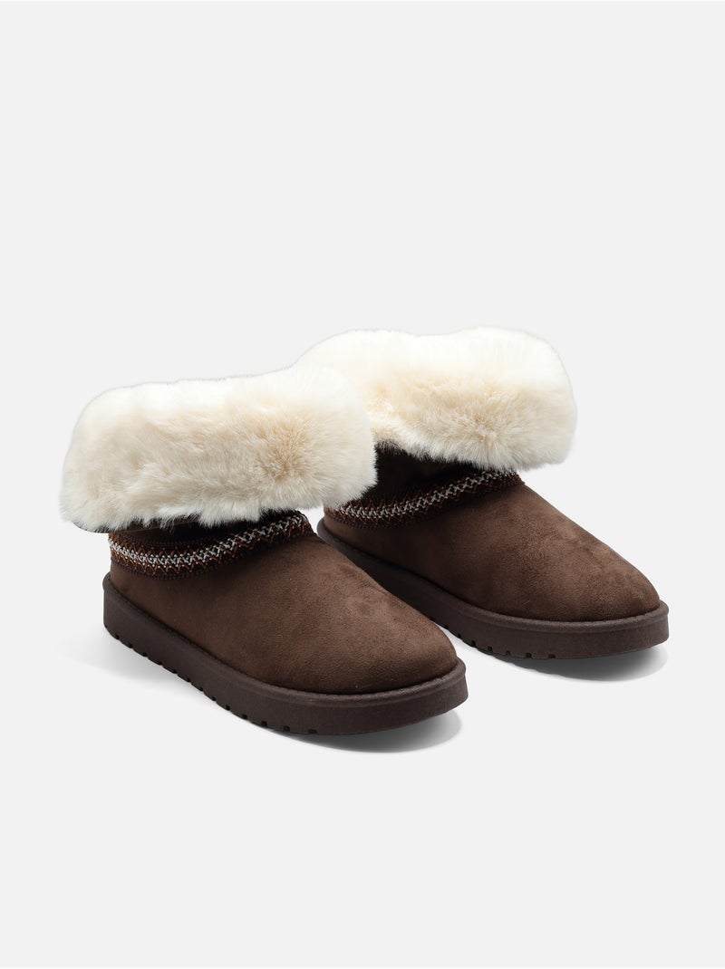 Bottines montantes Marron - Kiabi