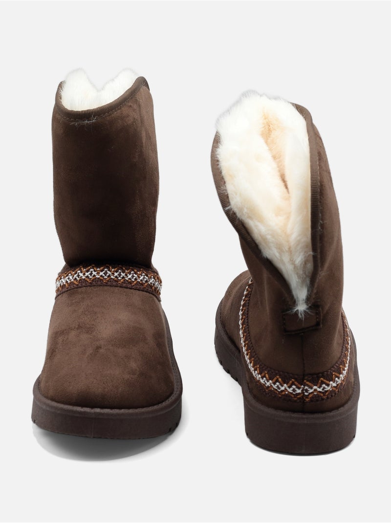 Bottines montantes Marron - Kiabi
