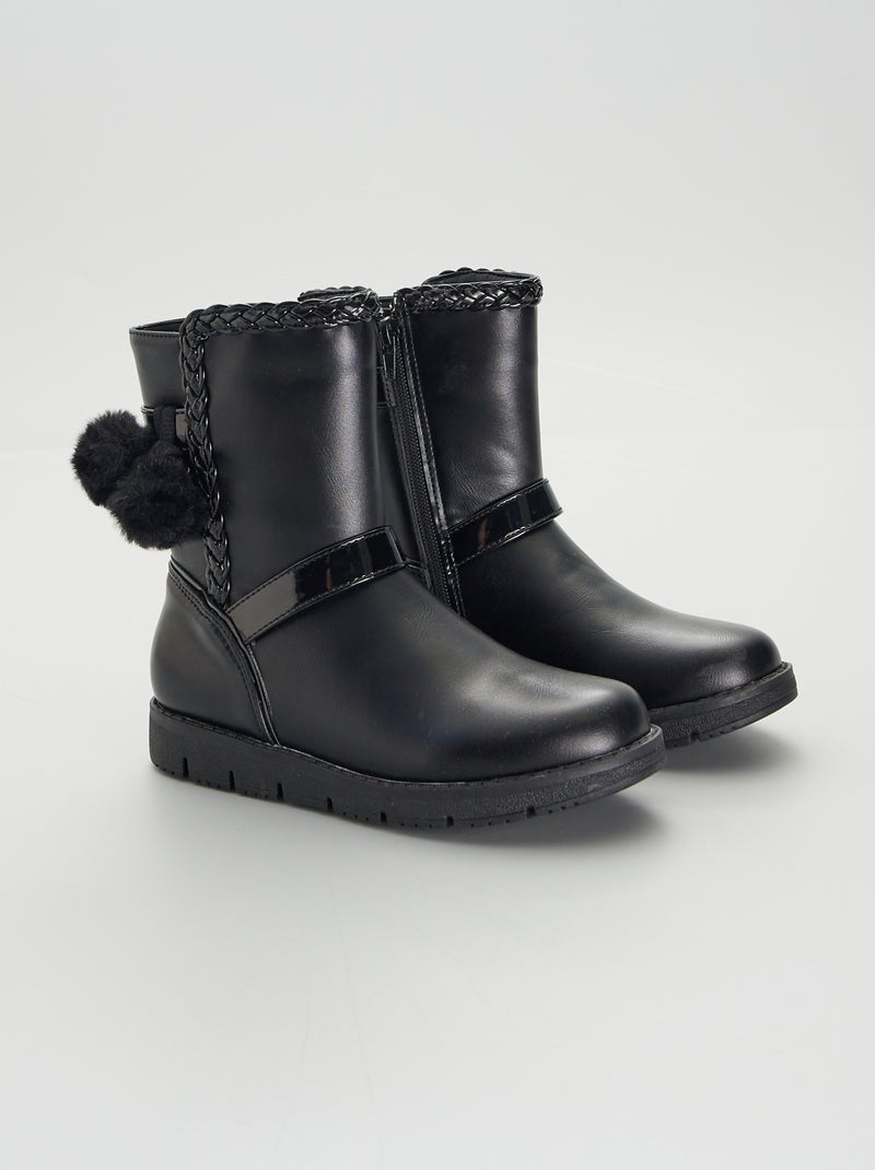 Bottines montantes Noir - Kiabi