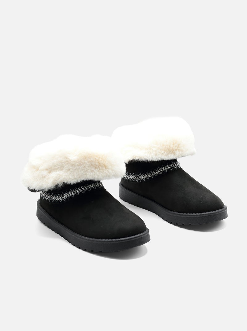 Bottines montantes Noir - Kiabi