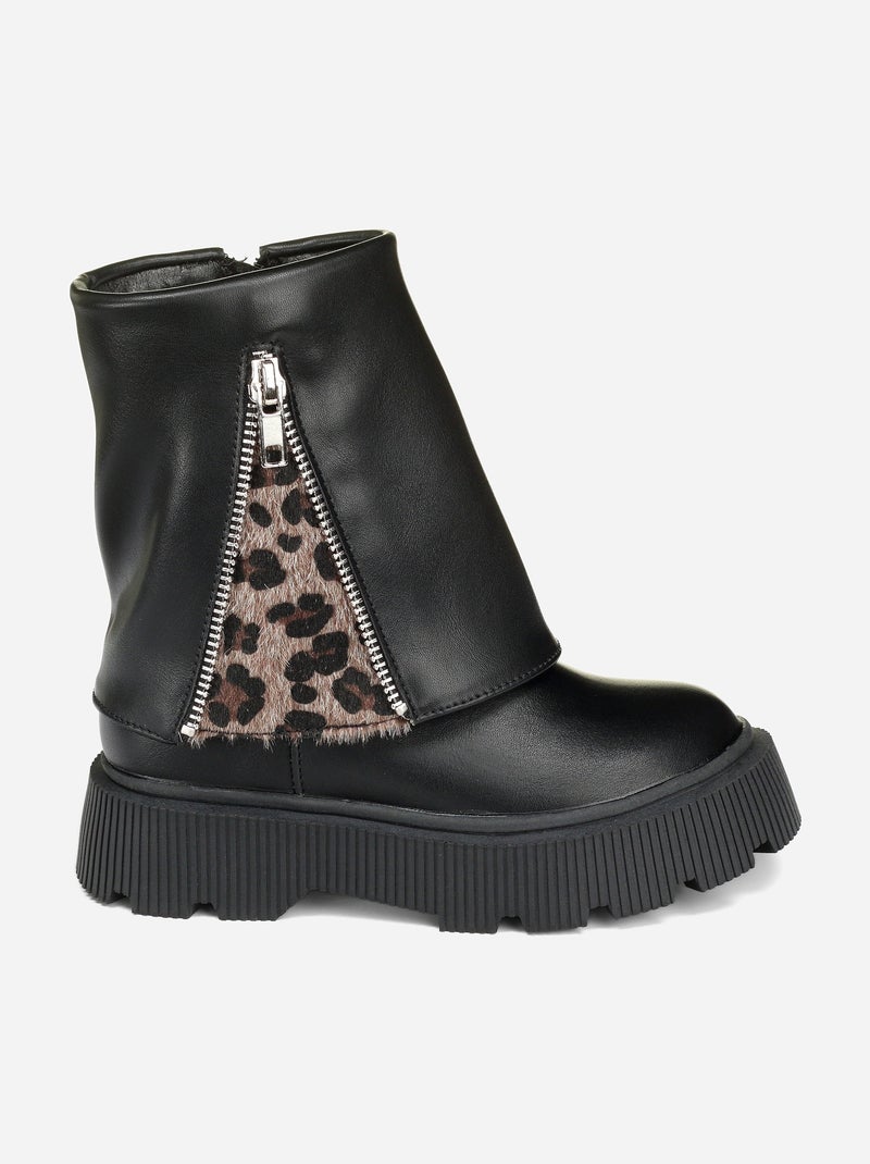 Bottines montantes Noir - Kiabi