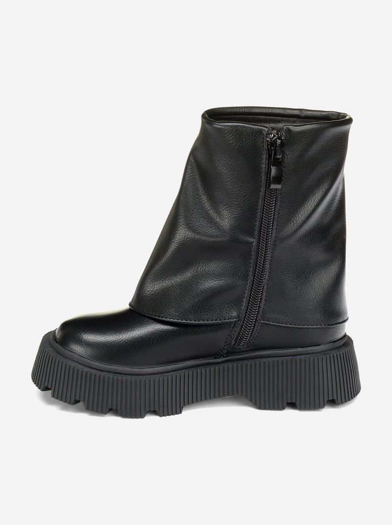 Bottines montantes Noir - Kiabi