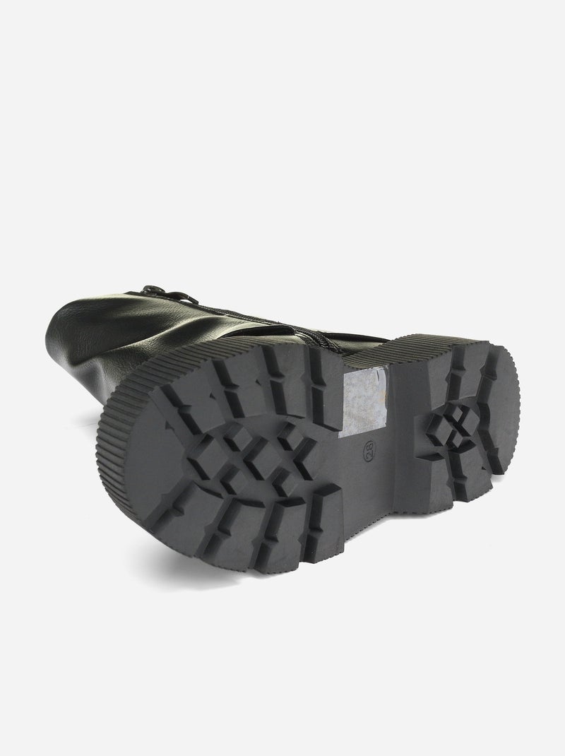 Bottines montantes Noir - Kiabi