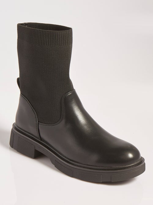 Bottines montantes style chaussettes - AFIBEL - Kiabi