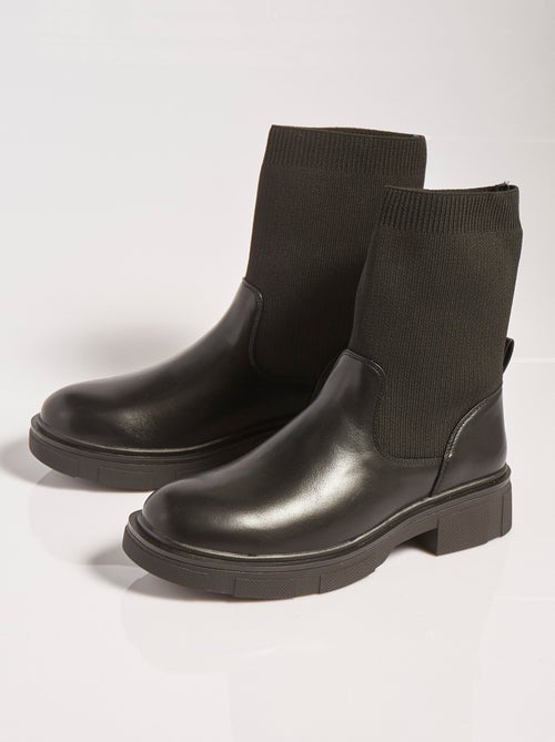 Bottines montantes style chaussettes - AFIBEL - Kiabi