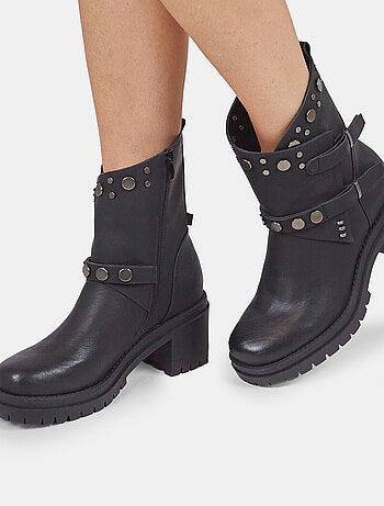 Bottines motardes avec talons BATA