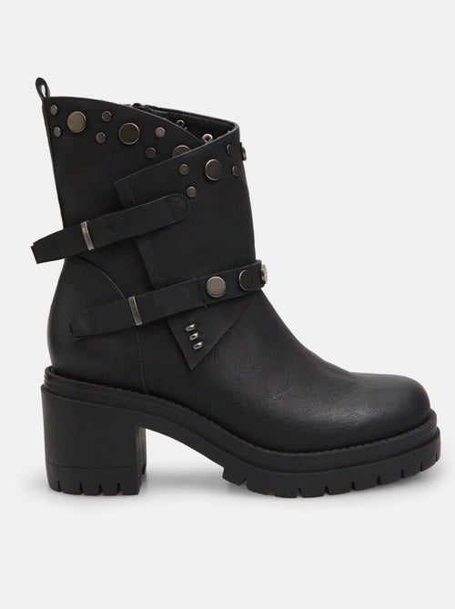Bottines motardes avec talons BATA - Kiabi