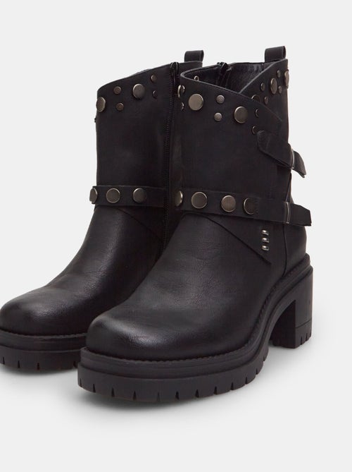 Bottines motardes avec talons BATA - Kiabi