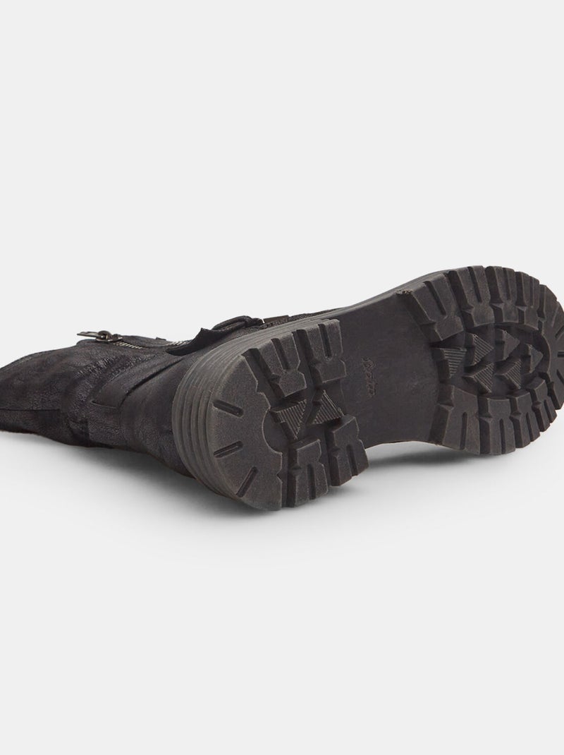 Bottines motardes BATA Noir - Kiabi