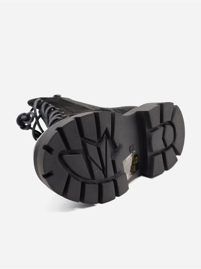 Bottines ? motifs Noir - Kiabi