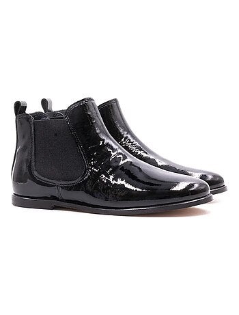 Bottines Noir Vernis - Boni Gildas