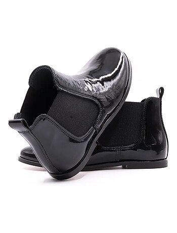 Bottines Noir Vernis - Boni Gildas
