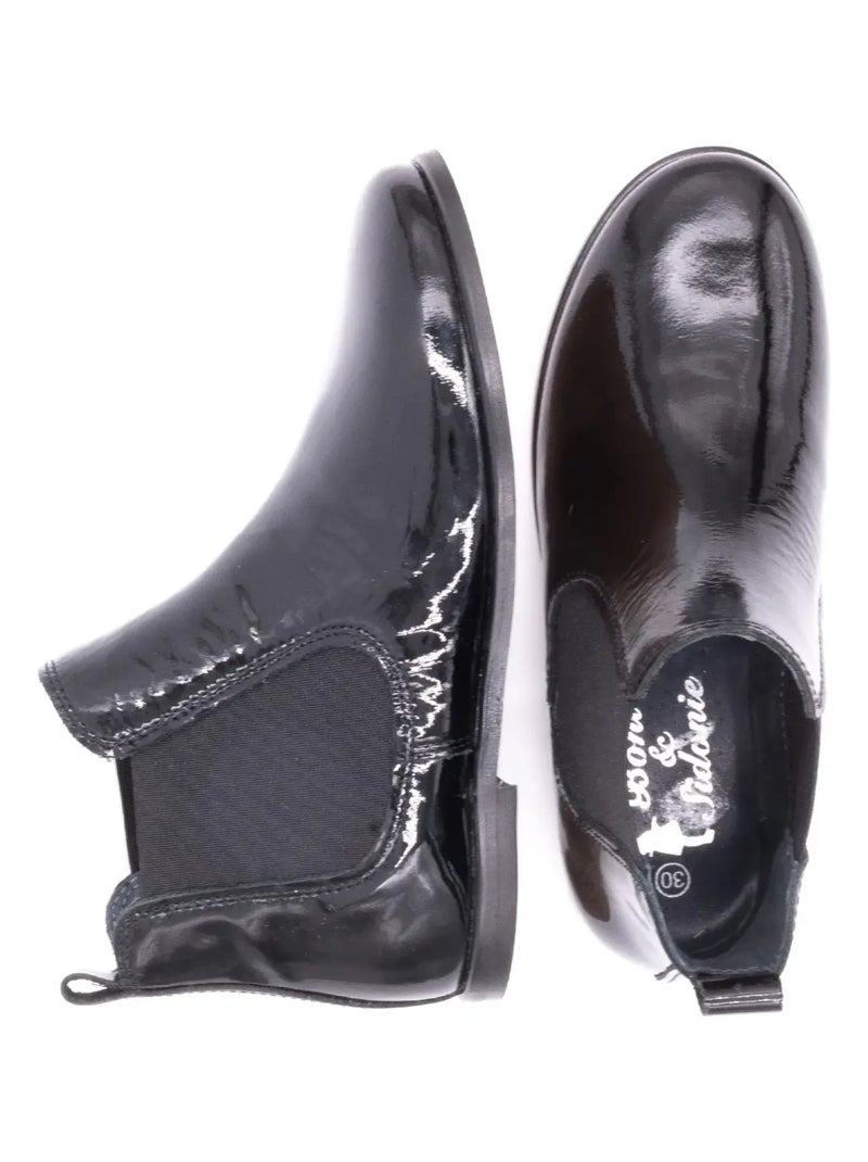 Bottines Noir Vernis - Boni Gildas Noir - Kiabi
