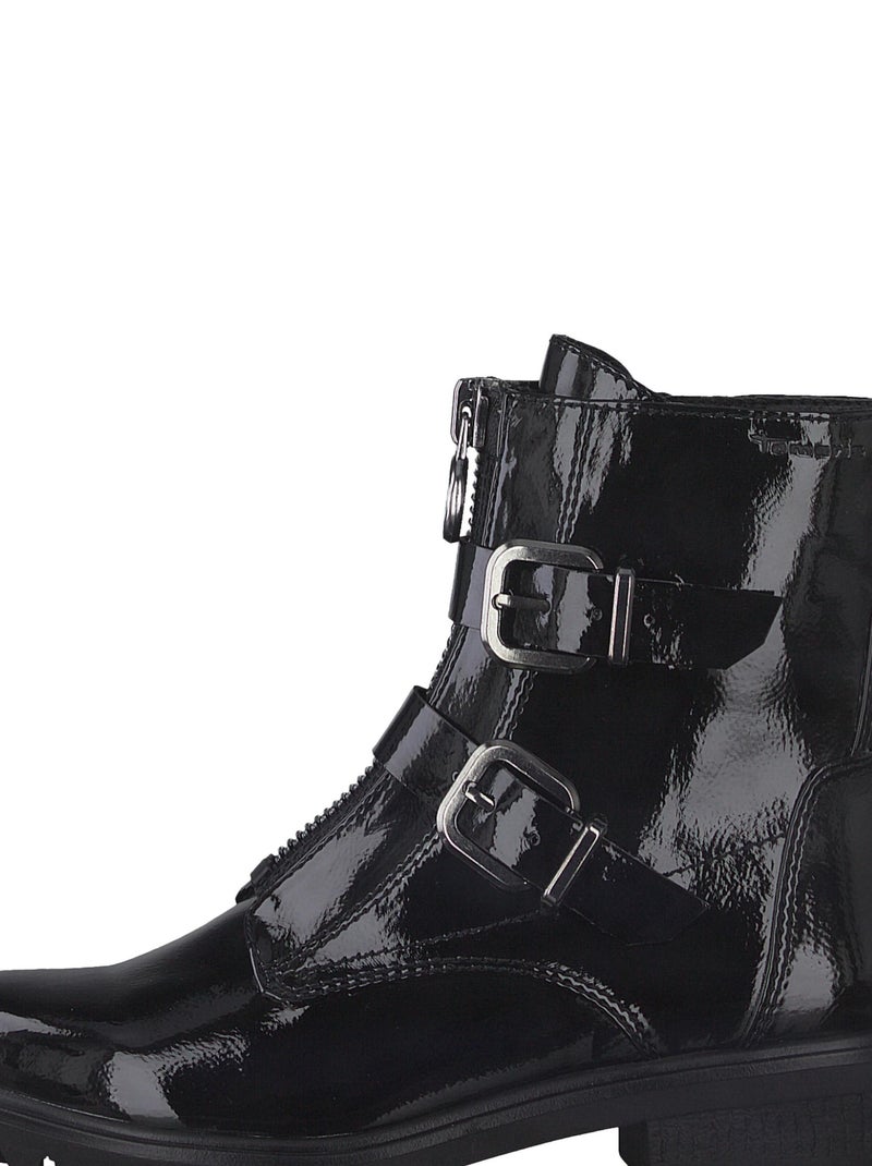 Bottines Plate à Bride Tamaris Noir - Kiabi