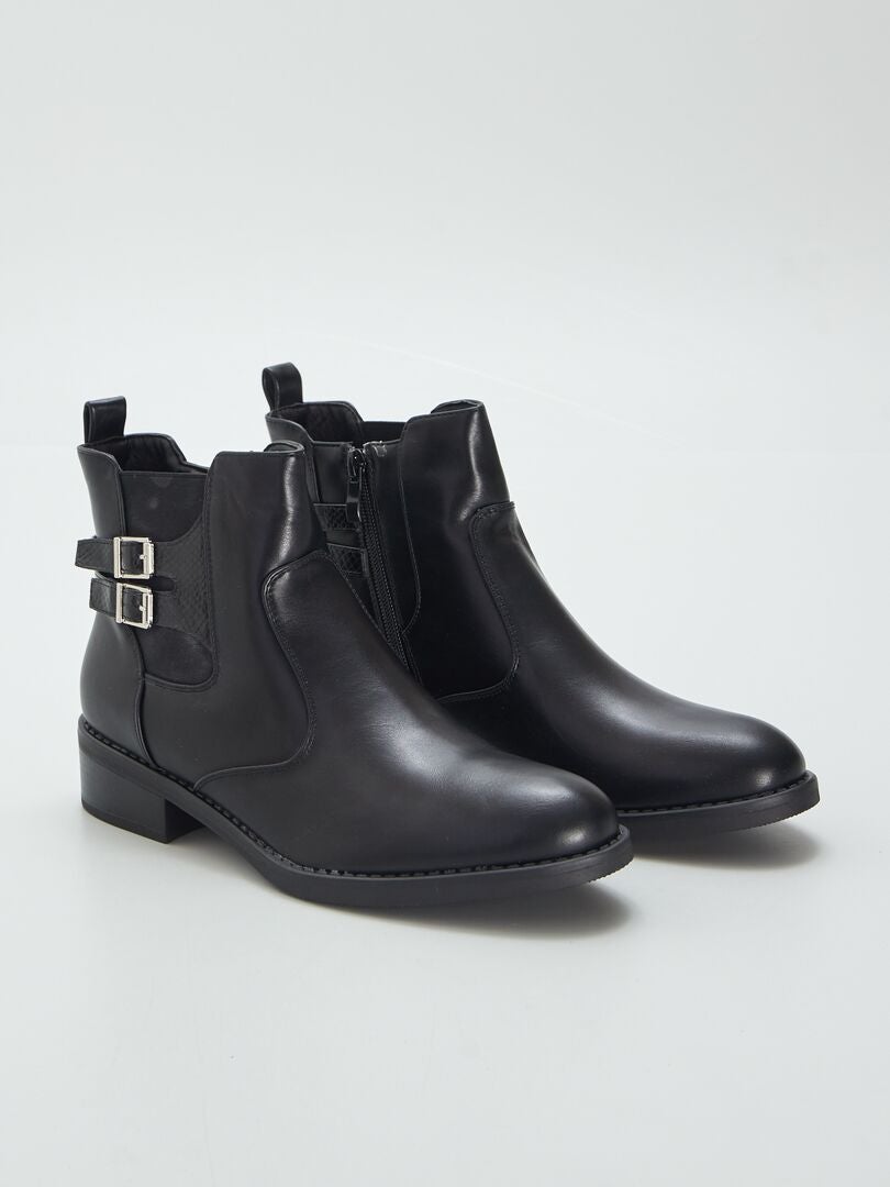 Bottines plate noir hotsell