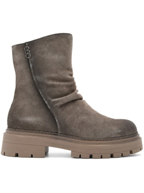 Bottines plates cuir naturel purapiel - Kiabi Bottines plates cuir naturel purapiel - Kiabi