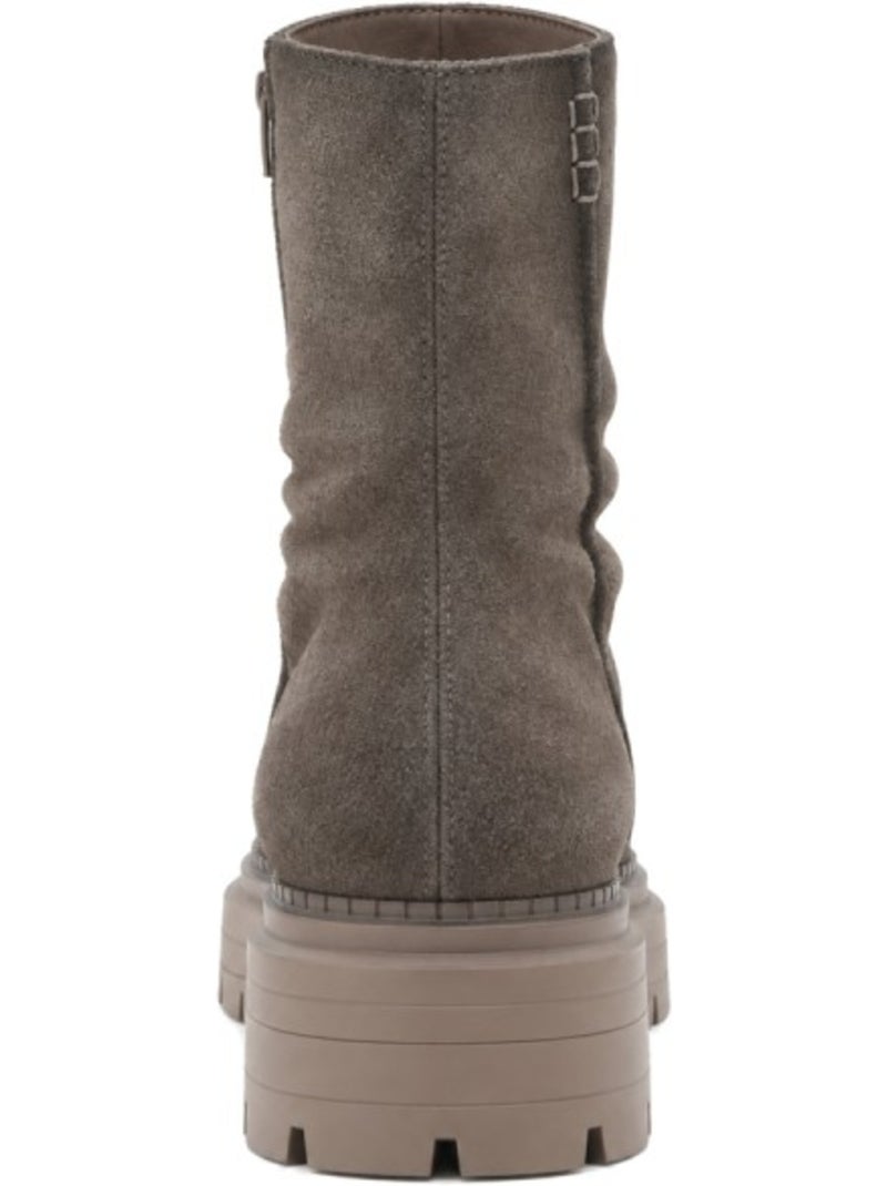 Bottines plates cuir naturel purapiel Gris - Kiabi