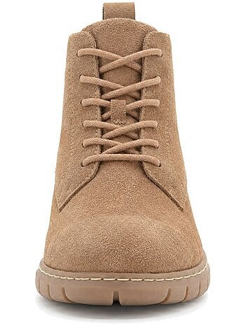 Bottines plates cuir naturel purapiel