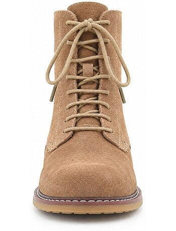 Bottines plates cuir naturel purapiel