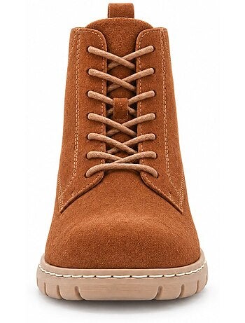 Bottines plates cuir naturel purapiel