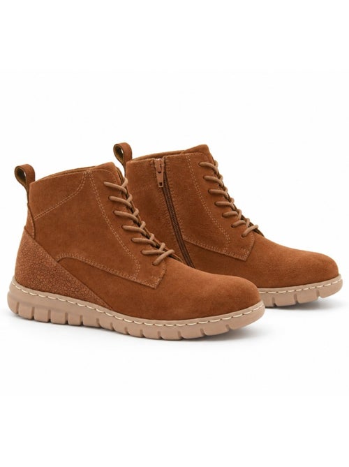 Bottines plates cuir naturel purapiel - Kiabi Bottines plates cuir naturel purapiel - Kiabi