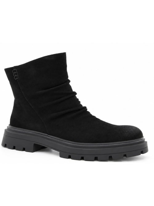 Bottines plates cuir naturel purapiel - Kiabi Bottines plates cuir naturel purapiel - Kiabi