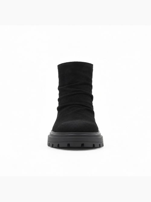 Bottines plates cuir naturel purapiel - Kiabi Bottines plates cuir naturel purapiel - Kiabi