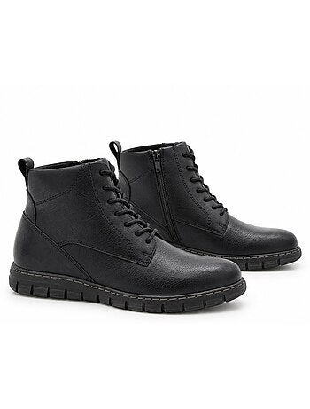 Bottines plates cuir naturel purapiel