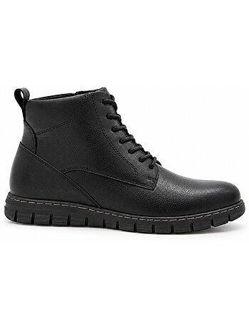 Bottines plates cuir naturel purapiel