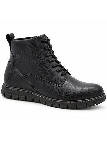 Bottines plates cuir naturel purapiel