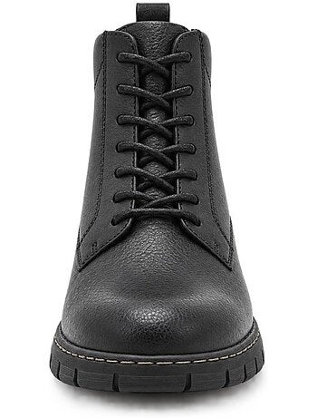 Bottines plates cuir naturel purapiel