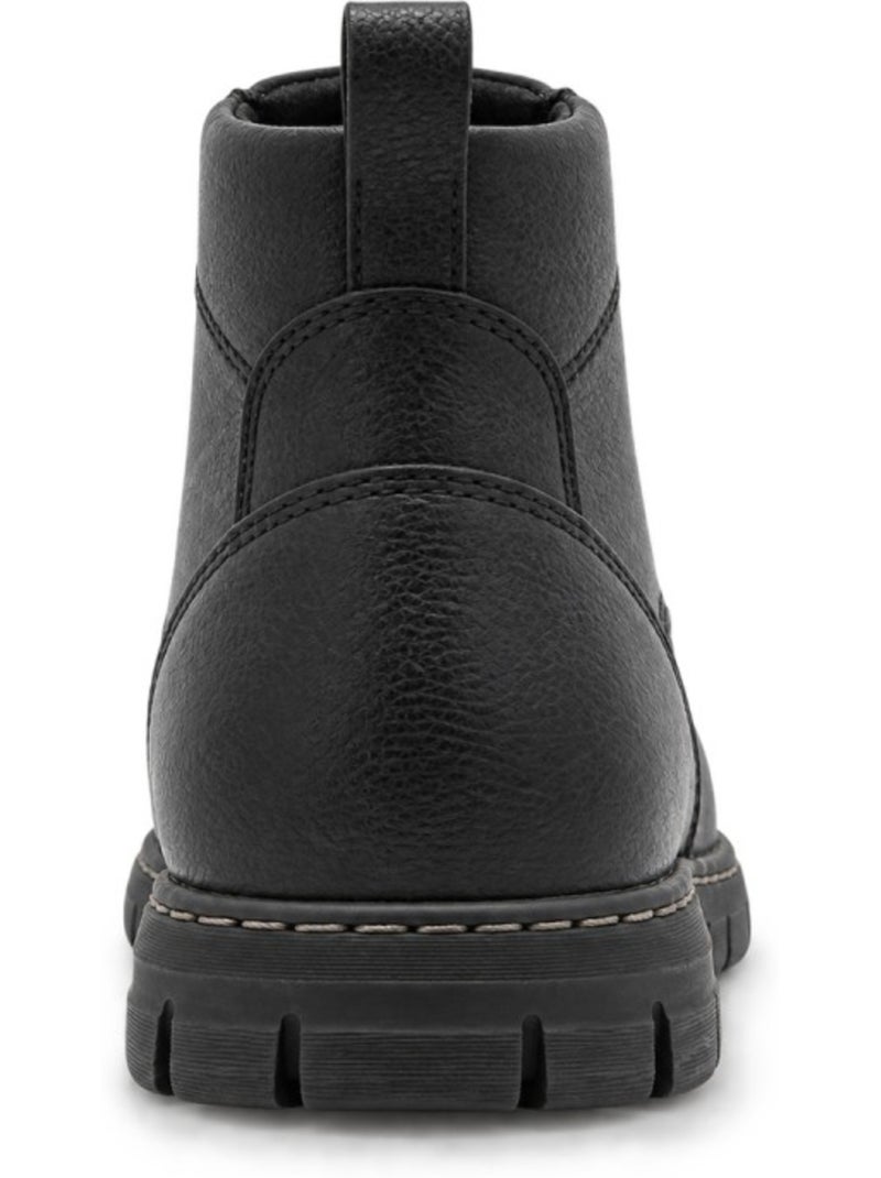 Bottines plates cuir naturel purapiel Noir - Kiabi