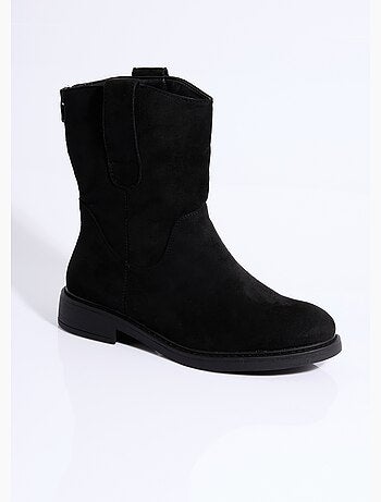 Bottines plates en suédine - afibel