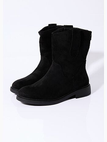 Bottines plates en suédine - afibel
