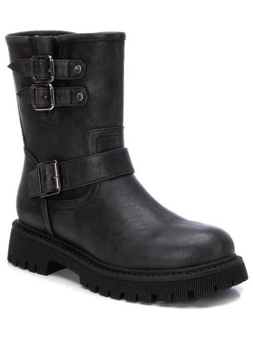Bottines plates femme à fermeture éclair - Kiabi