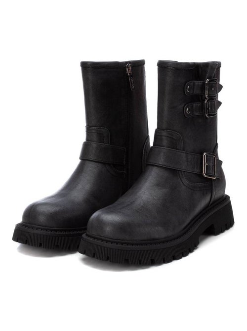 Bottines plates femme à fermeture éclair - Kiabi