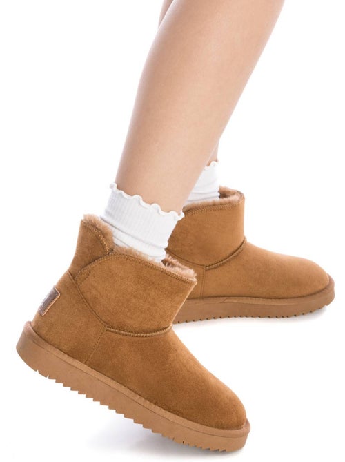 Bottines plates femme fourrées - Kiabi