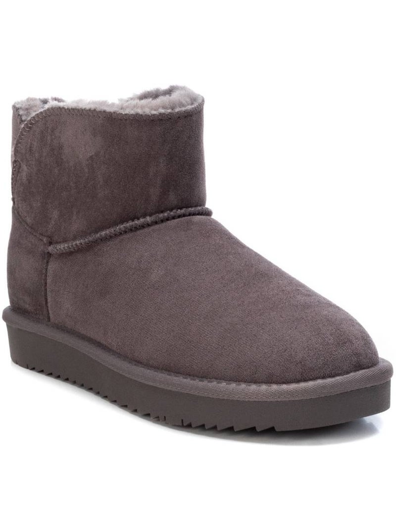 Bottines plates femme fourrées Gris - Kiabi