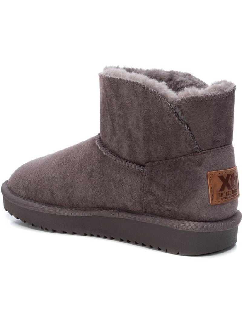 Bottines plates femme fourrées Gris - Kiabi