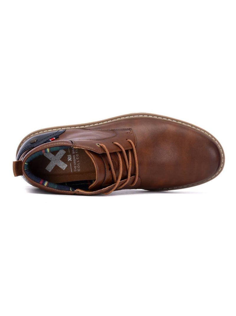 Bottines pour homme à lacets Camel - Kiabi