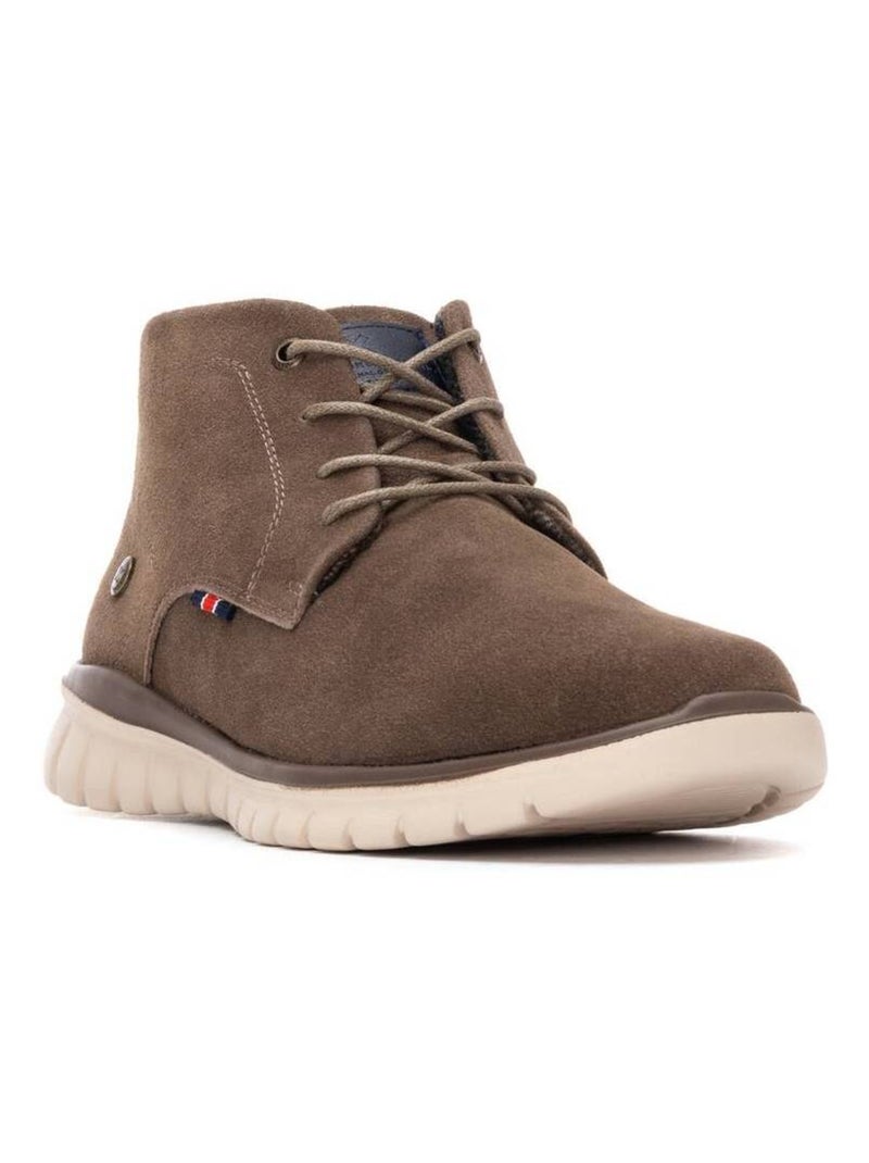 Bottines pour homme à lacets Taupe - Kiabi