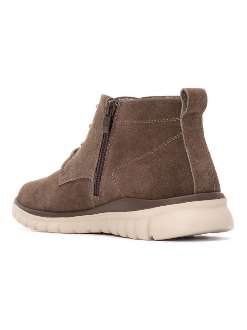Bottines pour homme à lacets Taupe - Kiabi